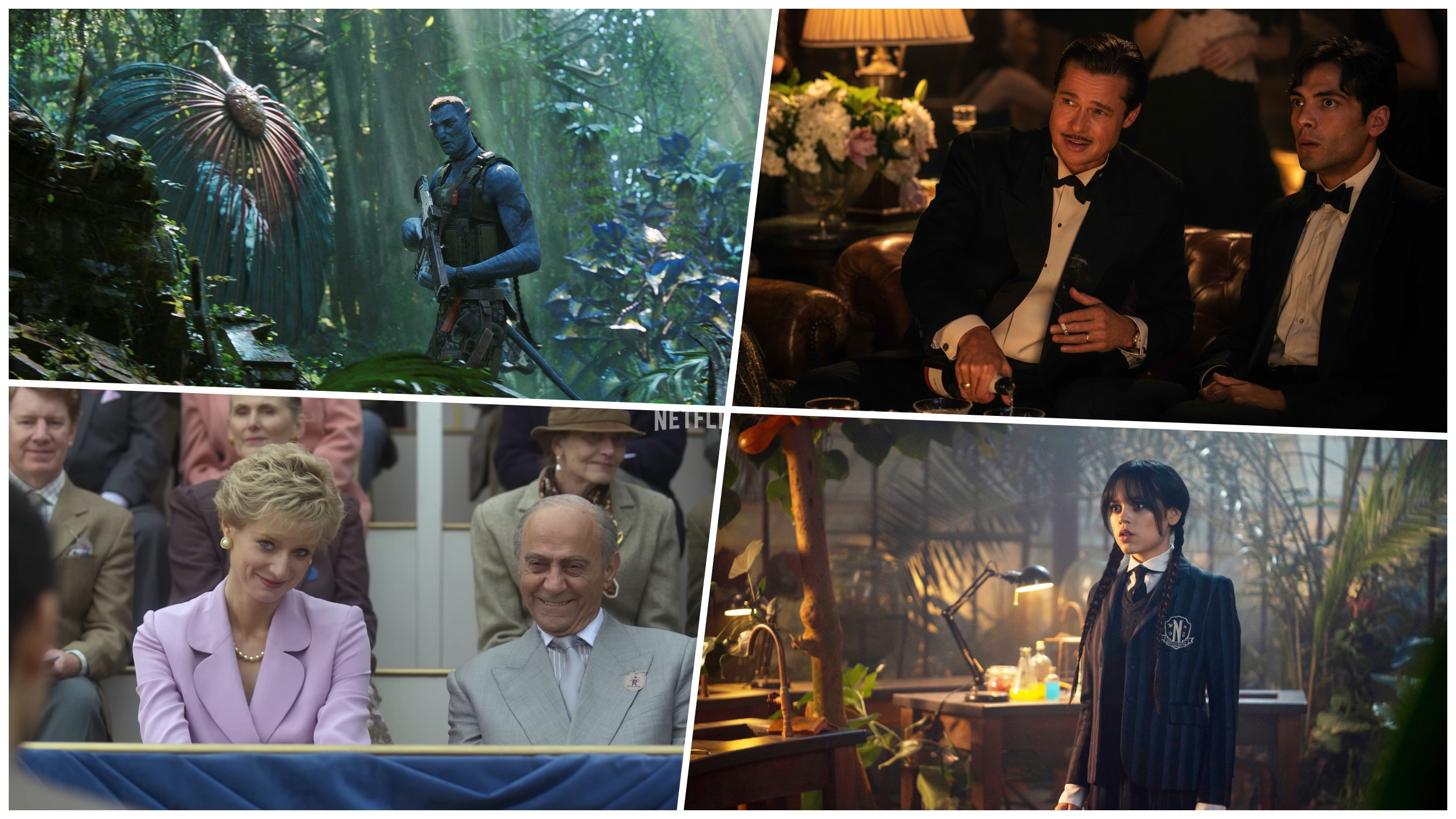 kombo filmova Avatar: put vode i Vavilon, serije Sreda i Kruna