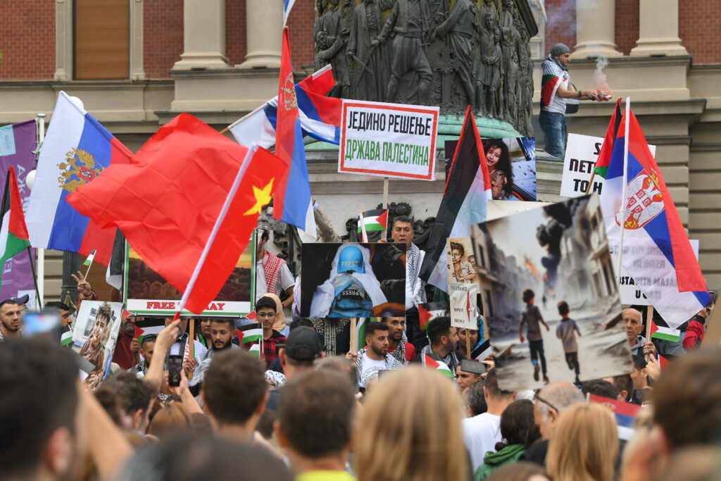 Beograd 22.10.2023. Skup podrške Palestini u Beogradu Foto: Amir Hamzagić/Nova.rs