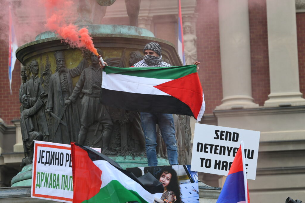 Beograd 22.10.2023. Skup podrške Palestini u Beogradu Foto: Amir Hamzagić/Nova.rs