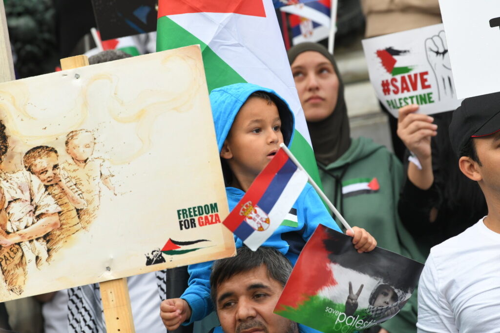 Beograd 22.10.2023. Skup podrške Palestini u Beogradu Foto: Amir Hamzagić/Nova.rs
