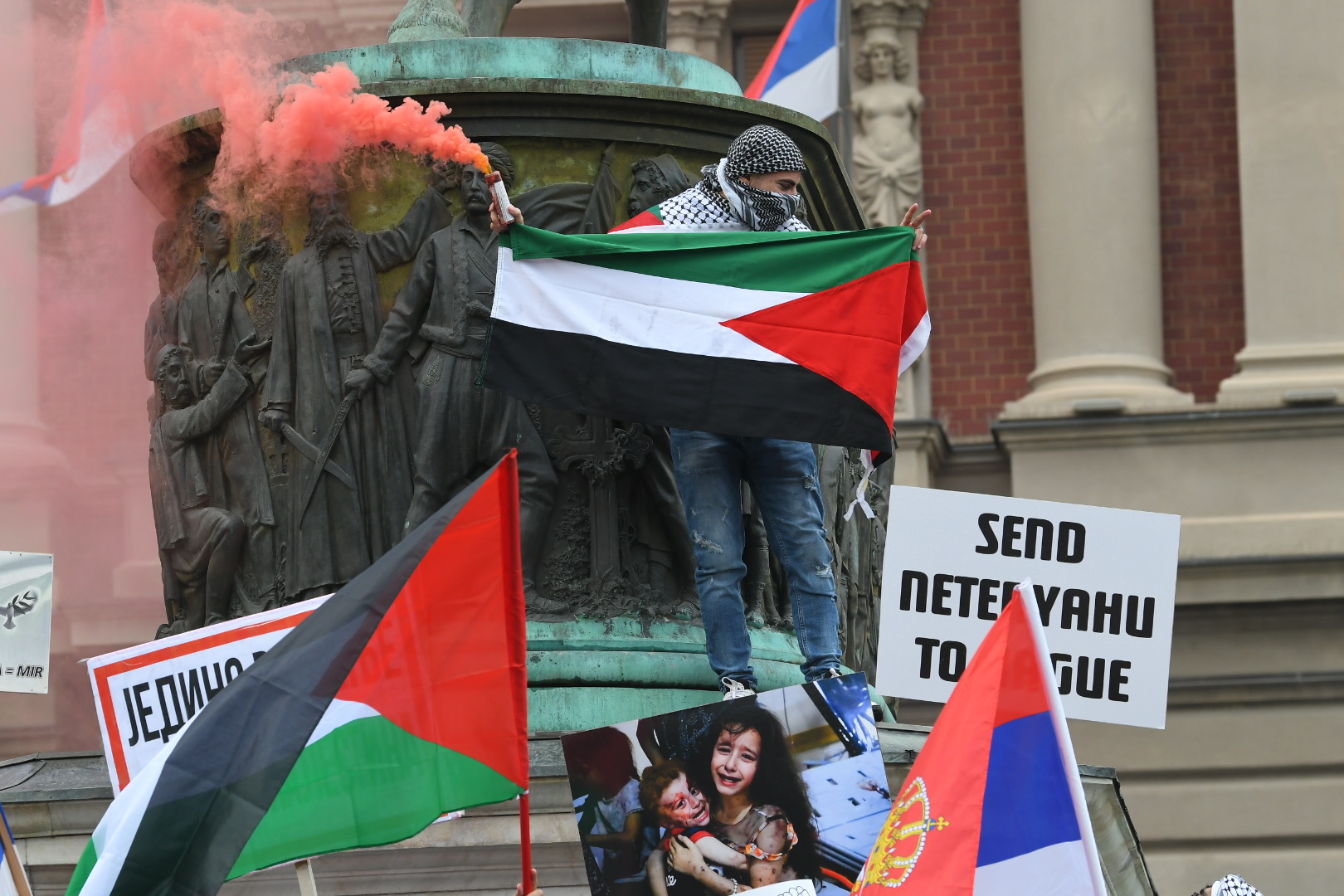 Beograd 22.10.2023. Skup podrške Palestini u Beogradu Foto: Amir Hamzagić/Nova.rs