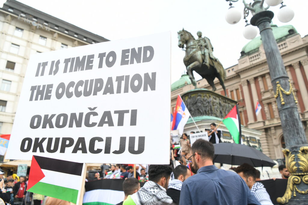 Beograd 22.10.2023. Skup podrške Palestini u Beogradu Foto: Amir Hamzagić/Nova.rs