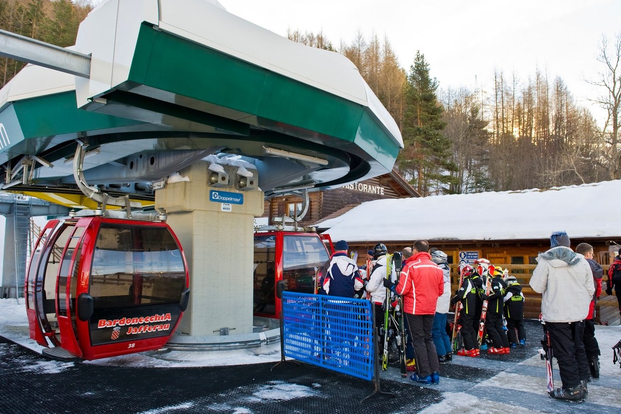 Jafferau cableway, Bardonecchia, Turin province, Piedmont, Italy
