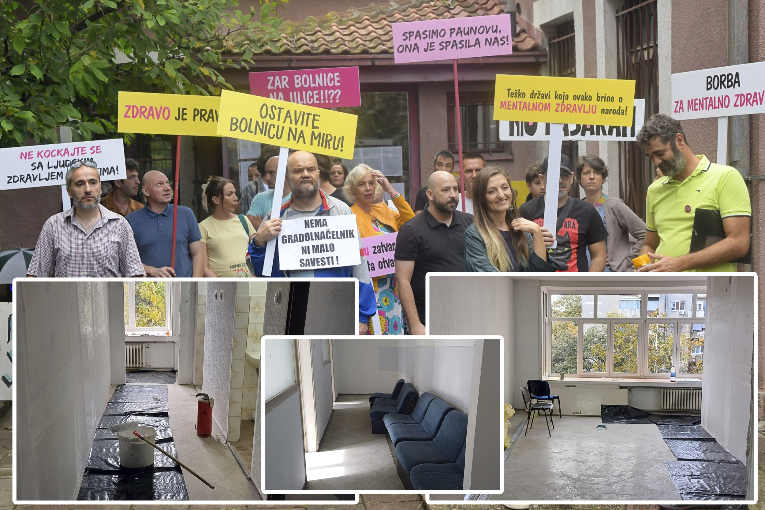 Bolnica Paunova  Beograd 10. avgust 2023. Protest u dvoristu Dnevne bolnice zavisnosti u Ulici Paunova 2 Foto:Goran Srdanov/Nova.rs