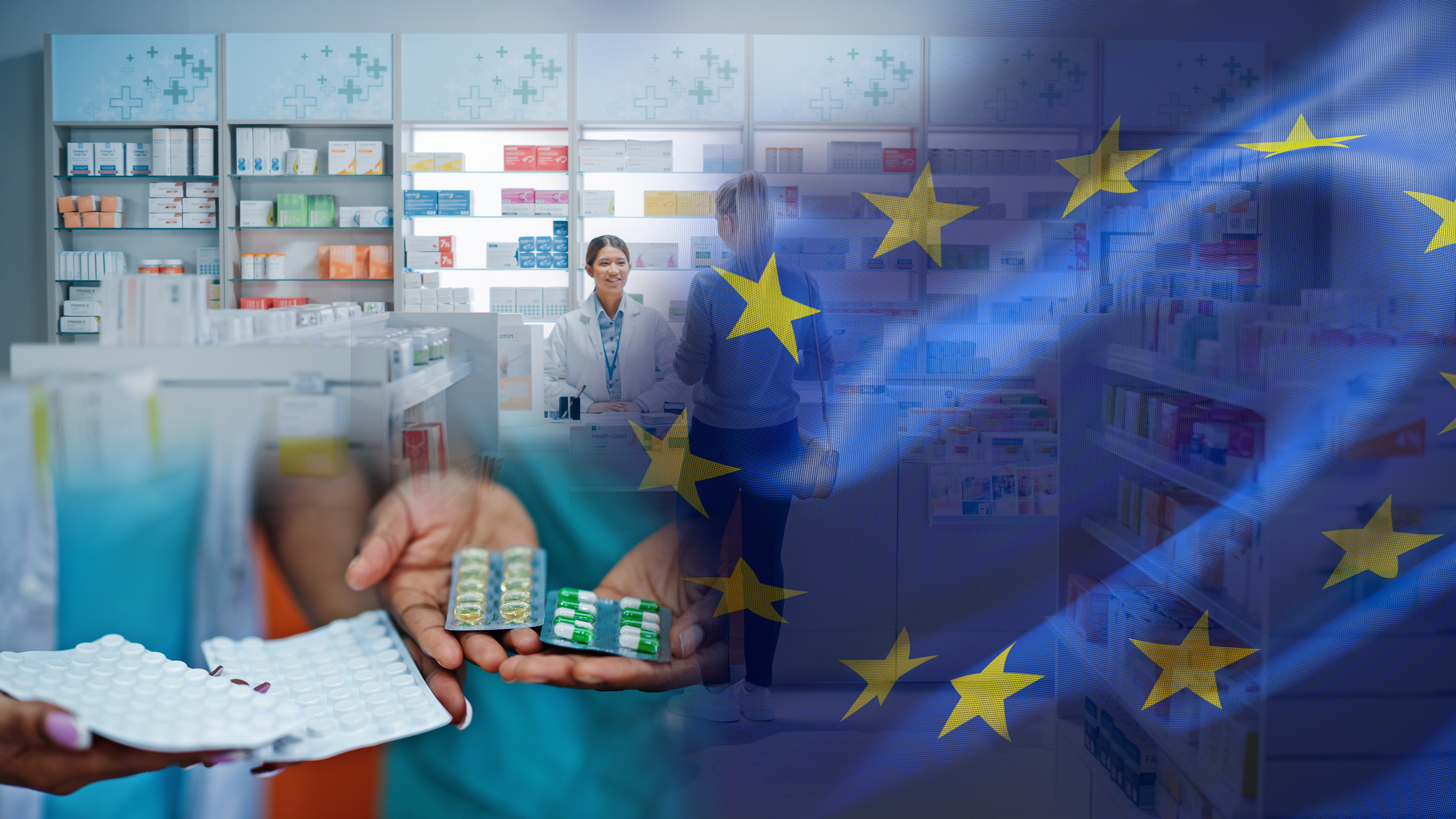 Pharmacy,Drugstore:,Beautiful,Young,Woman,Buying,Medicine,,Drugs,,Vitamins,Stands