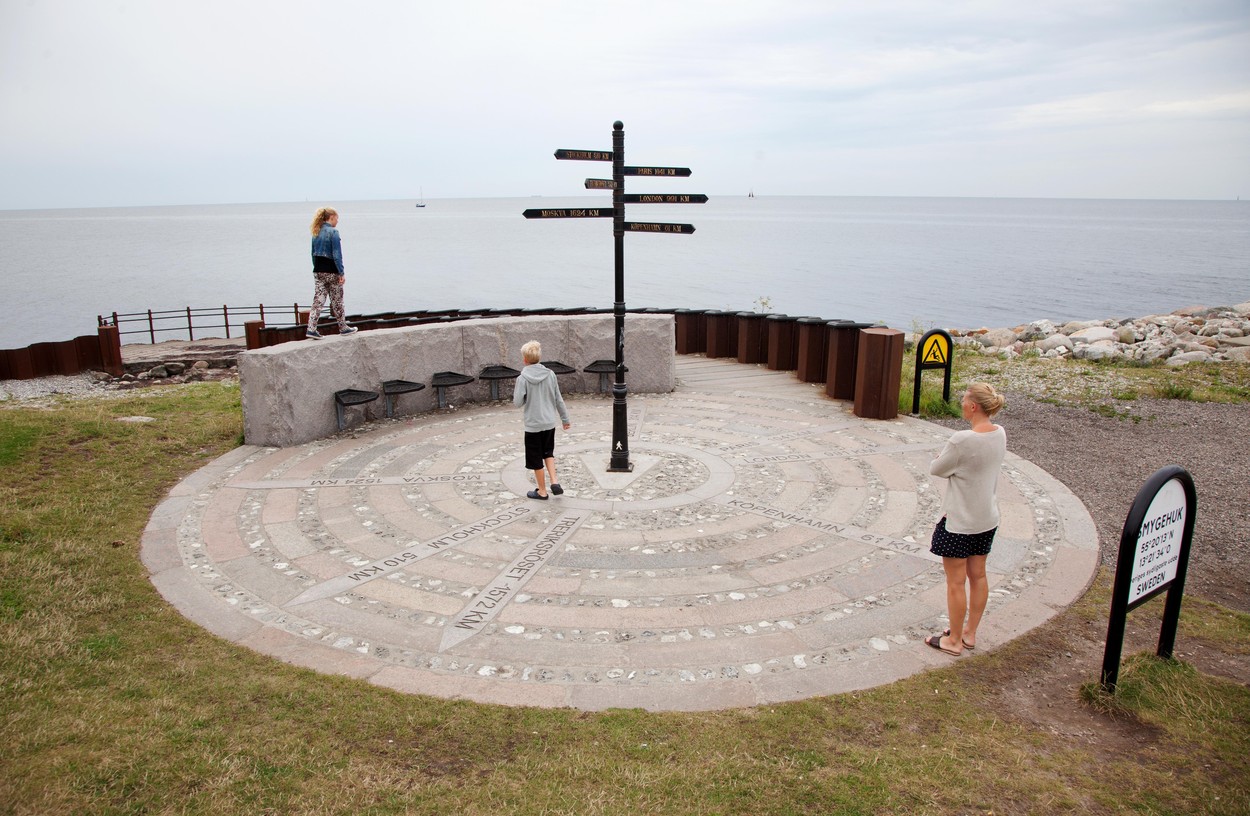 Sweden's southernmost cape, Smygehuk, Sweden - 05 Aug 2014