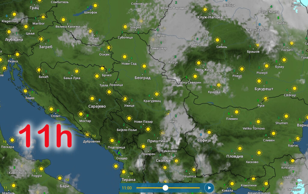 vremenska prognoza nedelja 17 decembar sunce za glasanje