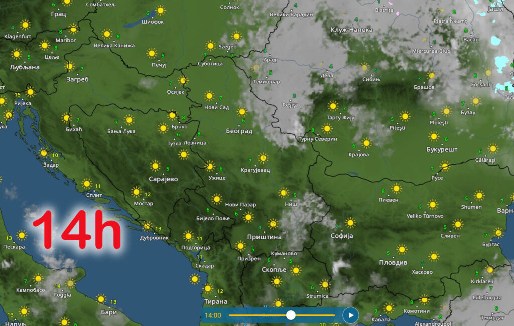 vremenska prognoza nedelja 17 decembar sunce za glasanje