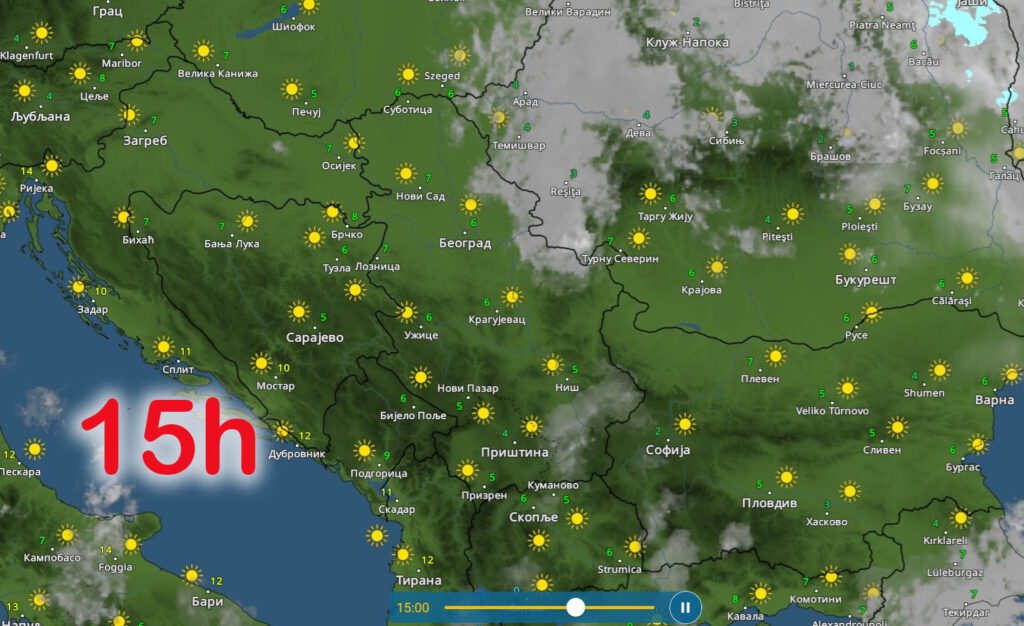vremenska prognoza nedelja 17 decembar sunce za glasanje
