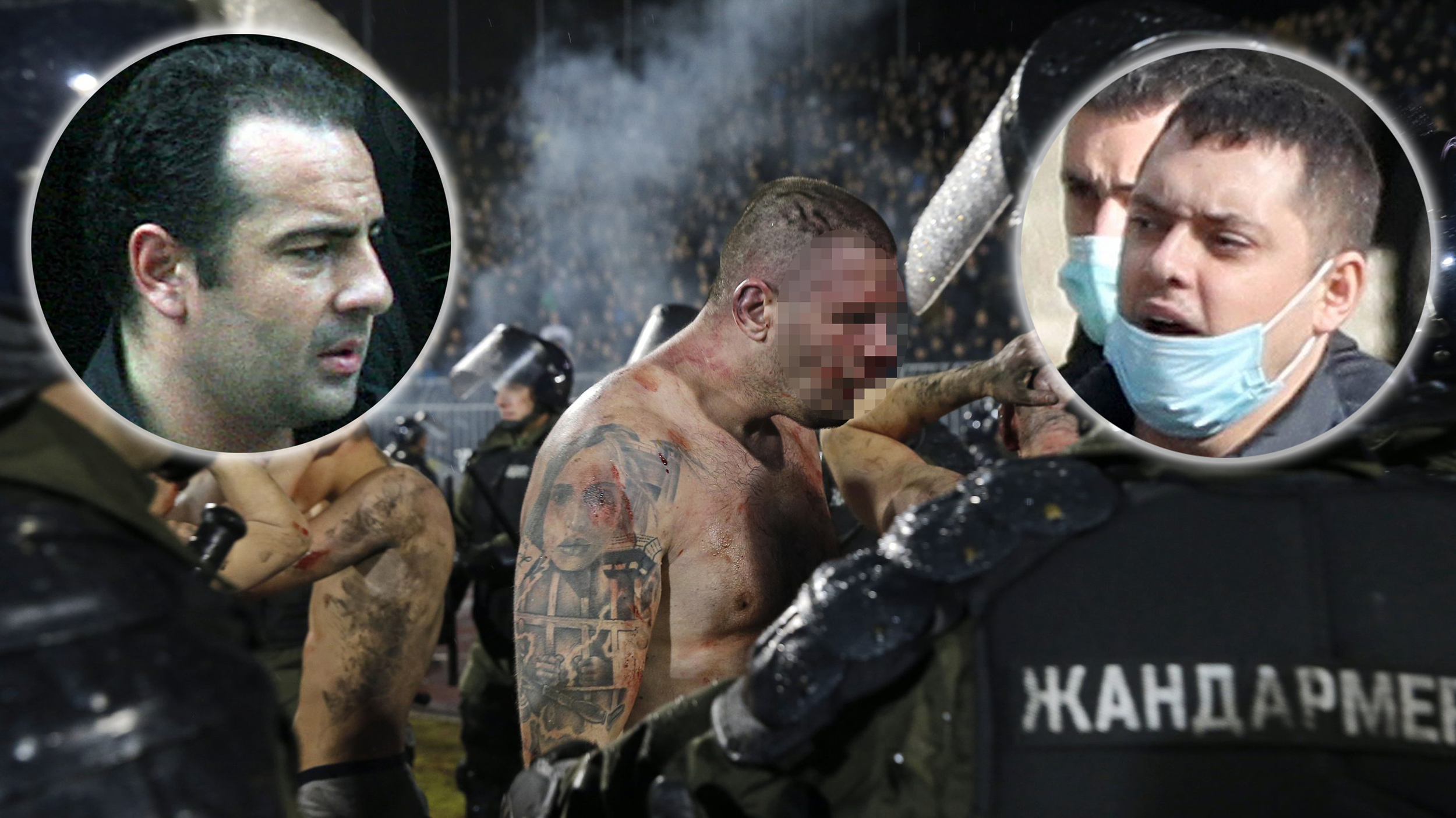 Navijači, tuča, Splićani, derbi, Filip Korać, Veljko Belivuk, kombo Foto: Peđa Milosavljević/Stefan Tomasevic/ATAImages/Rajko Ristić