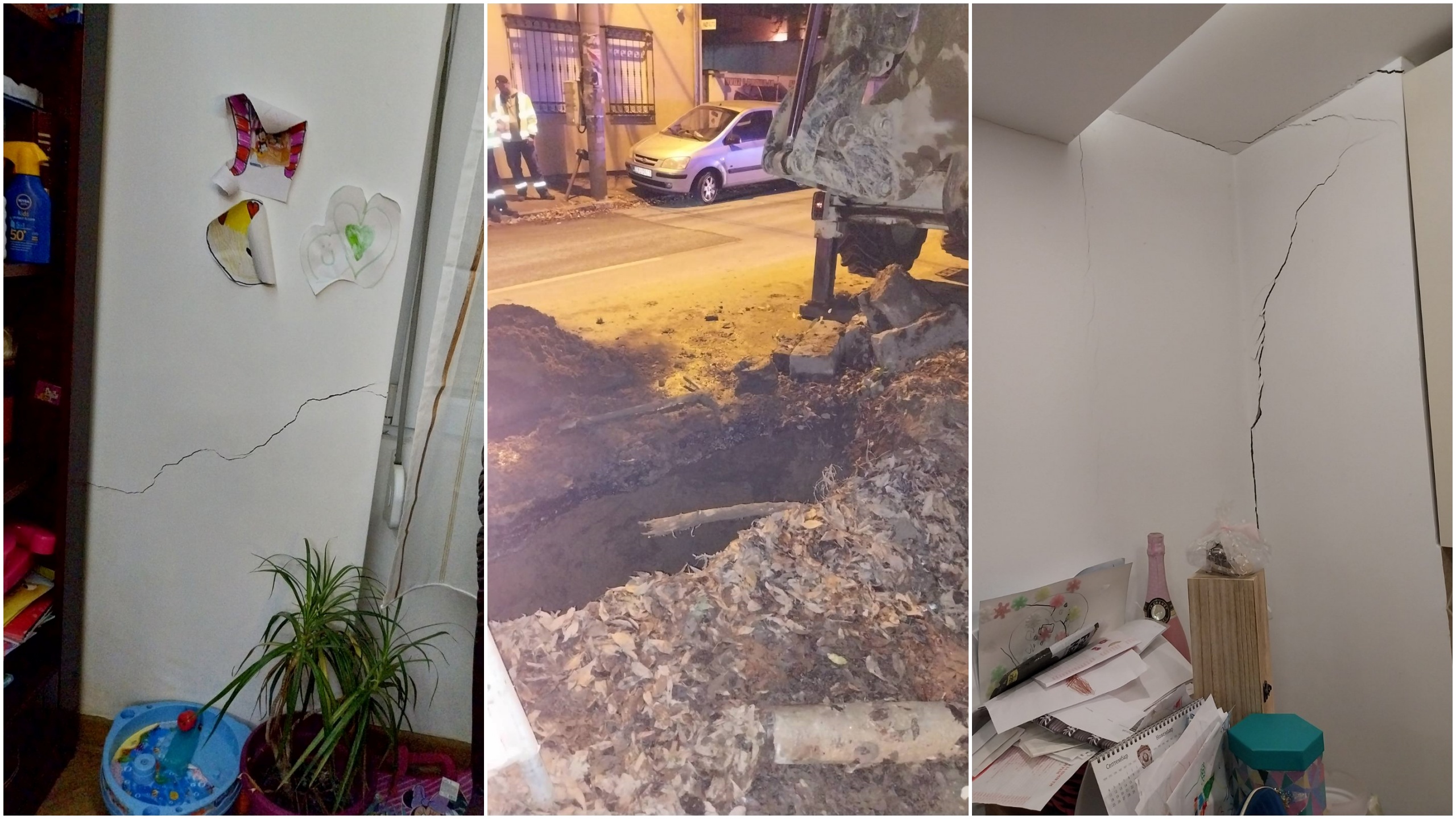 Zemun, pukla cev u Zemunu, oštećene kuće, oštećena kuća, kombo Foto: Nova.rs