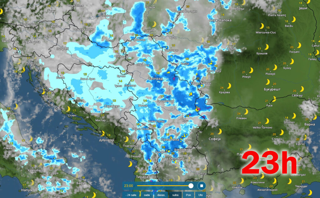 Sutra, 24.9. u 23 vremenska prognoza