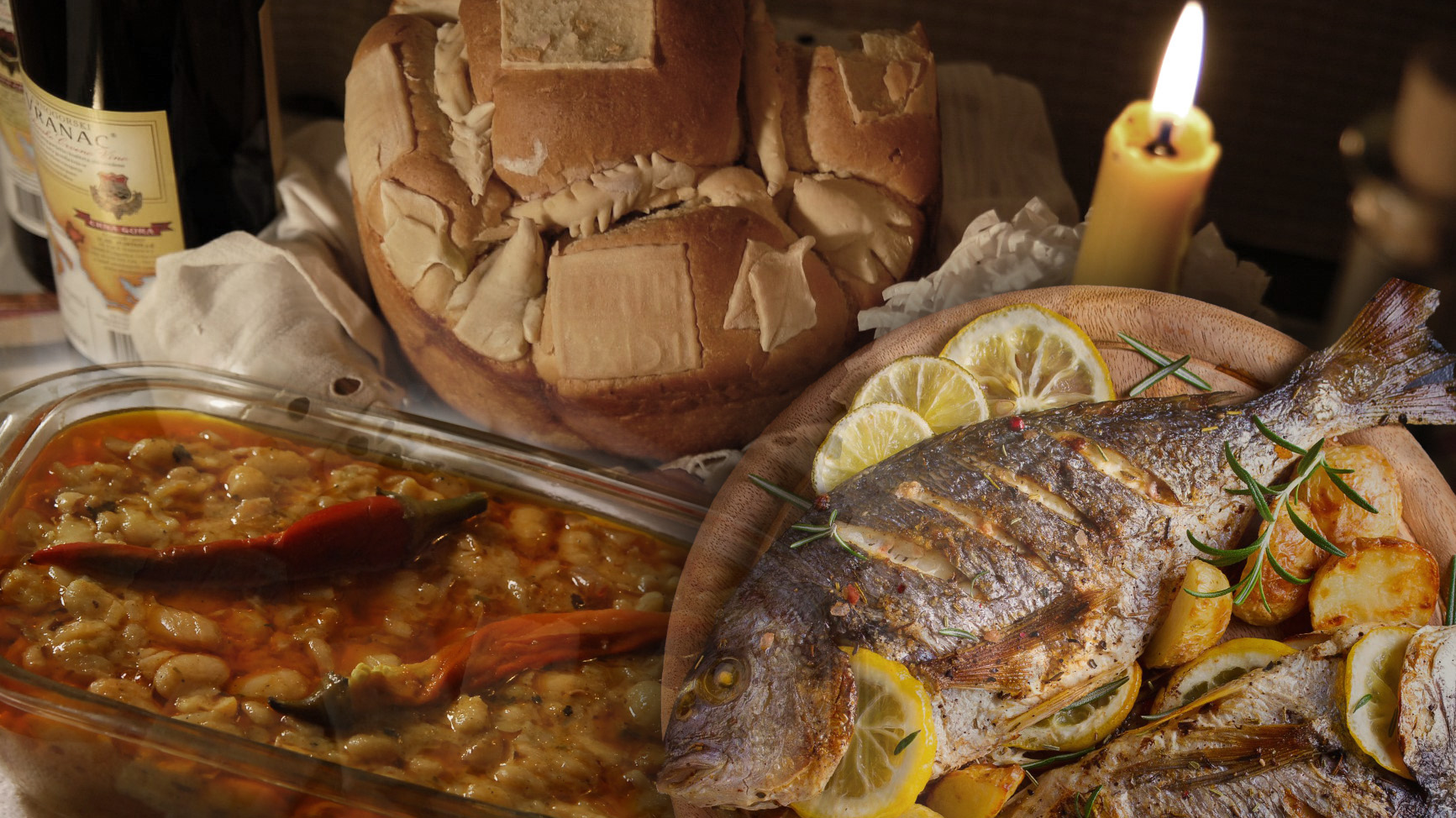 slava, posna slava, slavska trpeza kombo