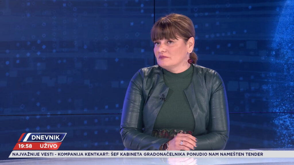 Danijela Nestorović, emisija Dnevnik Foto: Nova