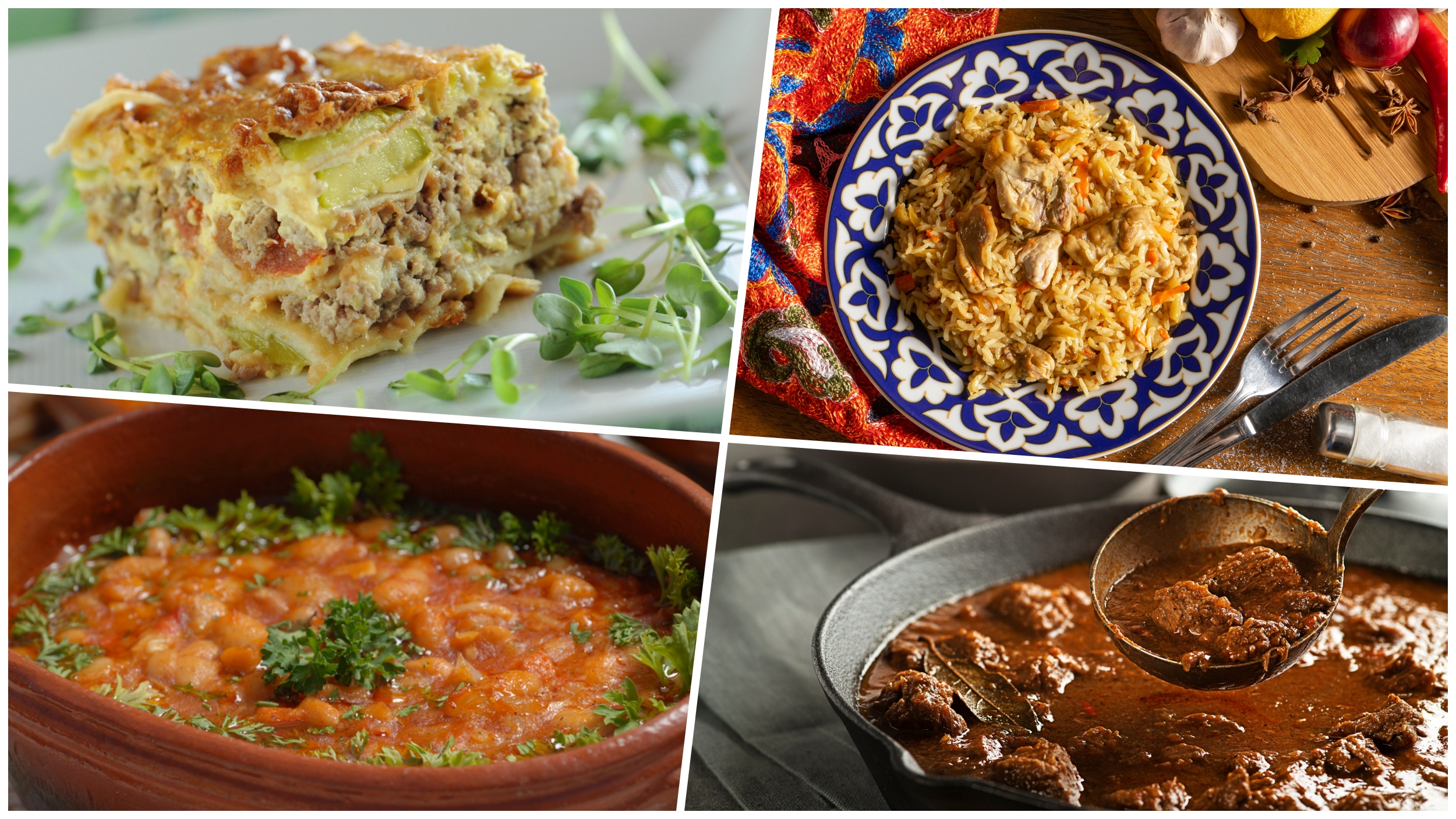 kombić jela poput pasulja, musake, pilava, gulaša