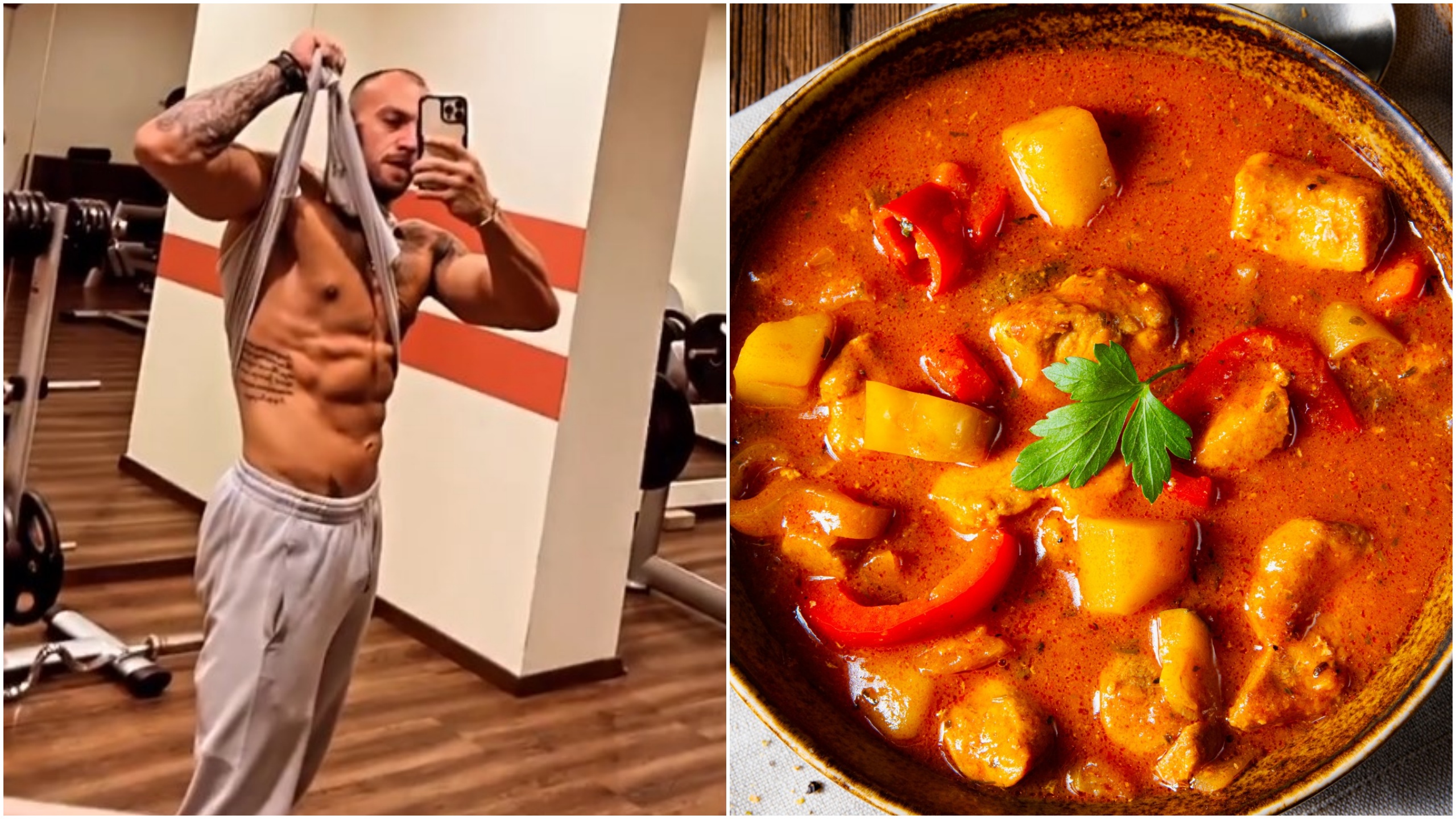 Miloš Premčević i paprikaš Foto: Instagram/milos_premcevic/Dzinnik Darius / Panthermedia / Profimedia