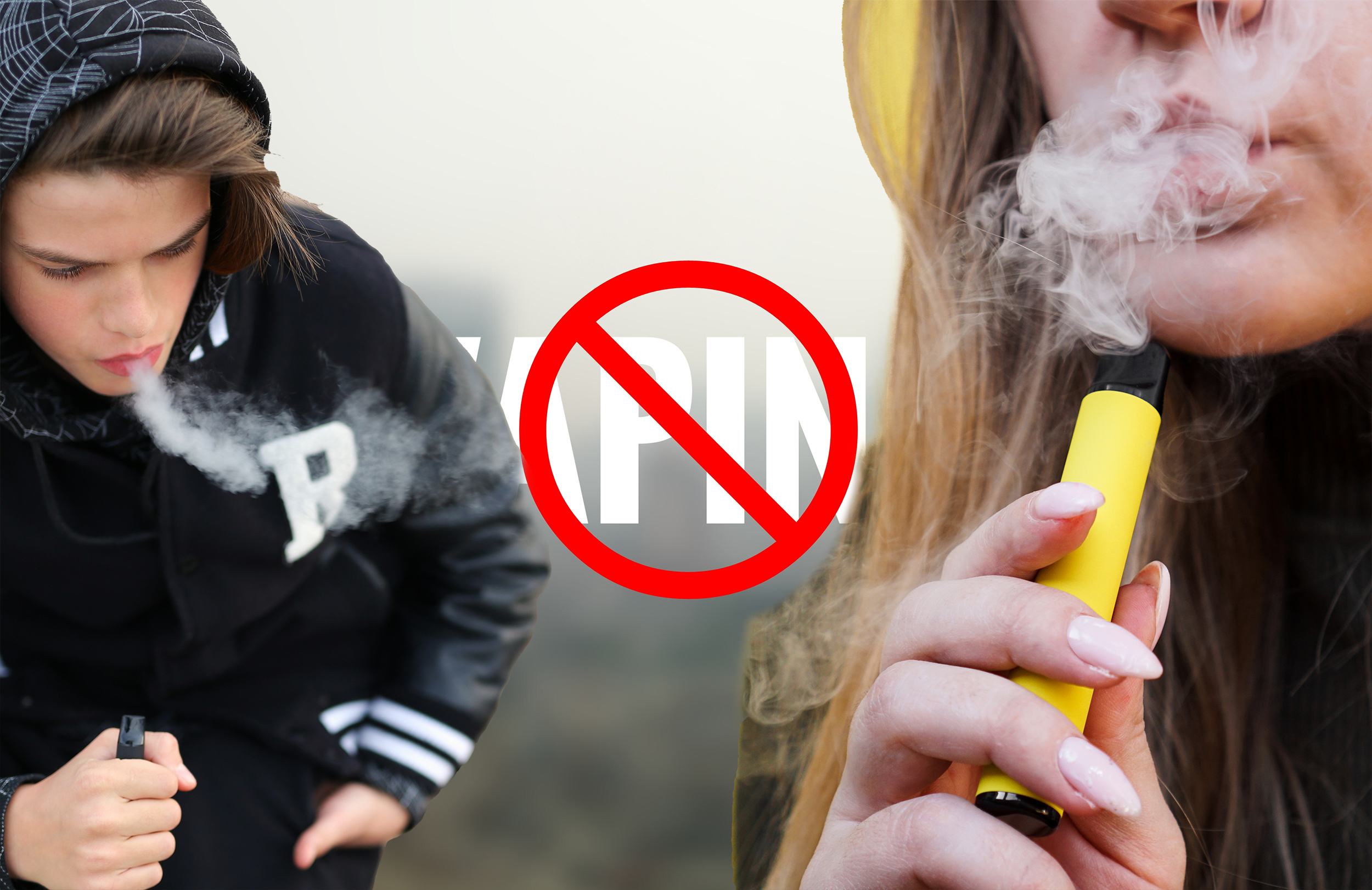 Conceptual,Image,Of,Vaping,Not,Allowed.,White,Texts,Red,Prohibition