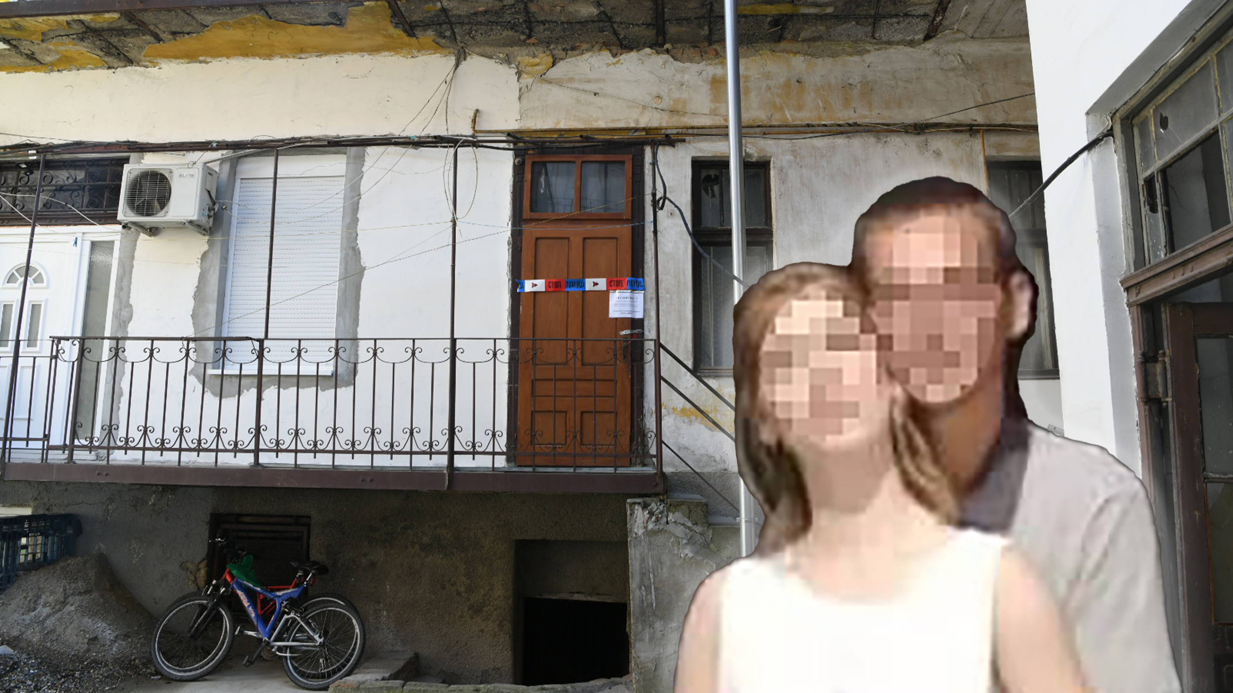 pronađeni mrtvi u stanu Zrenjaninu
Nenad Bilic Katarina Jovanovic
Kuća u kojoj su pronađena tela mladića i devojke u fazi raspadanja, mesto tragedije, zgrada, ulazna vrata, policijska traka