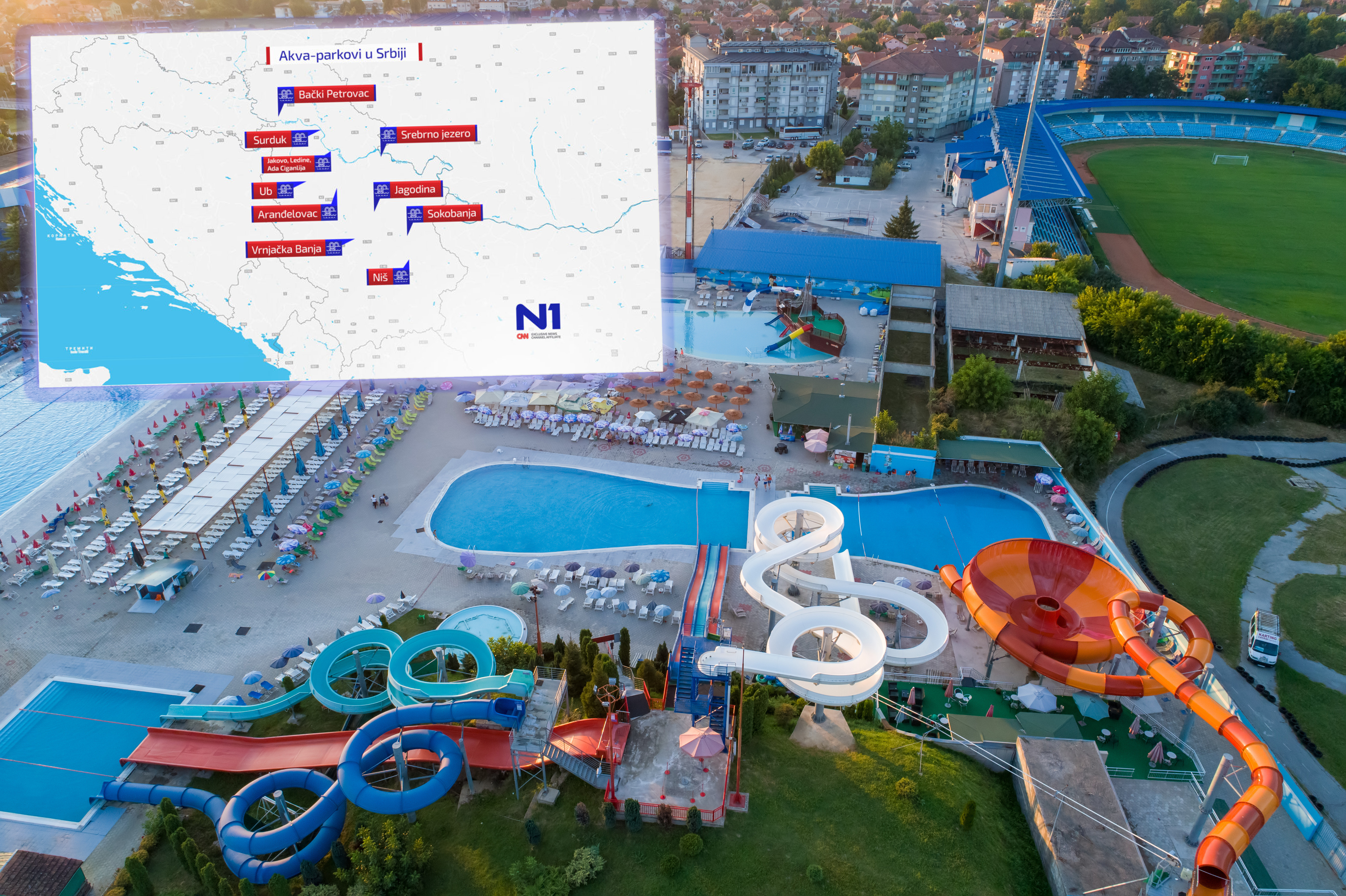 Jagodina,Drone,View,,Serbia,Aerial,Photo.,Summer,Day