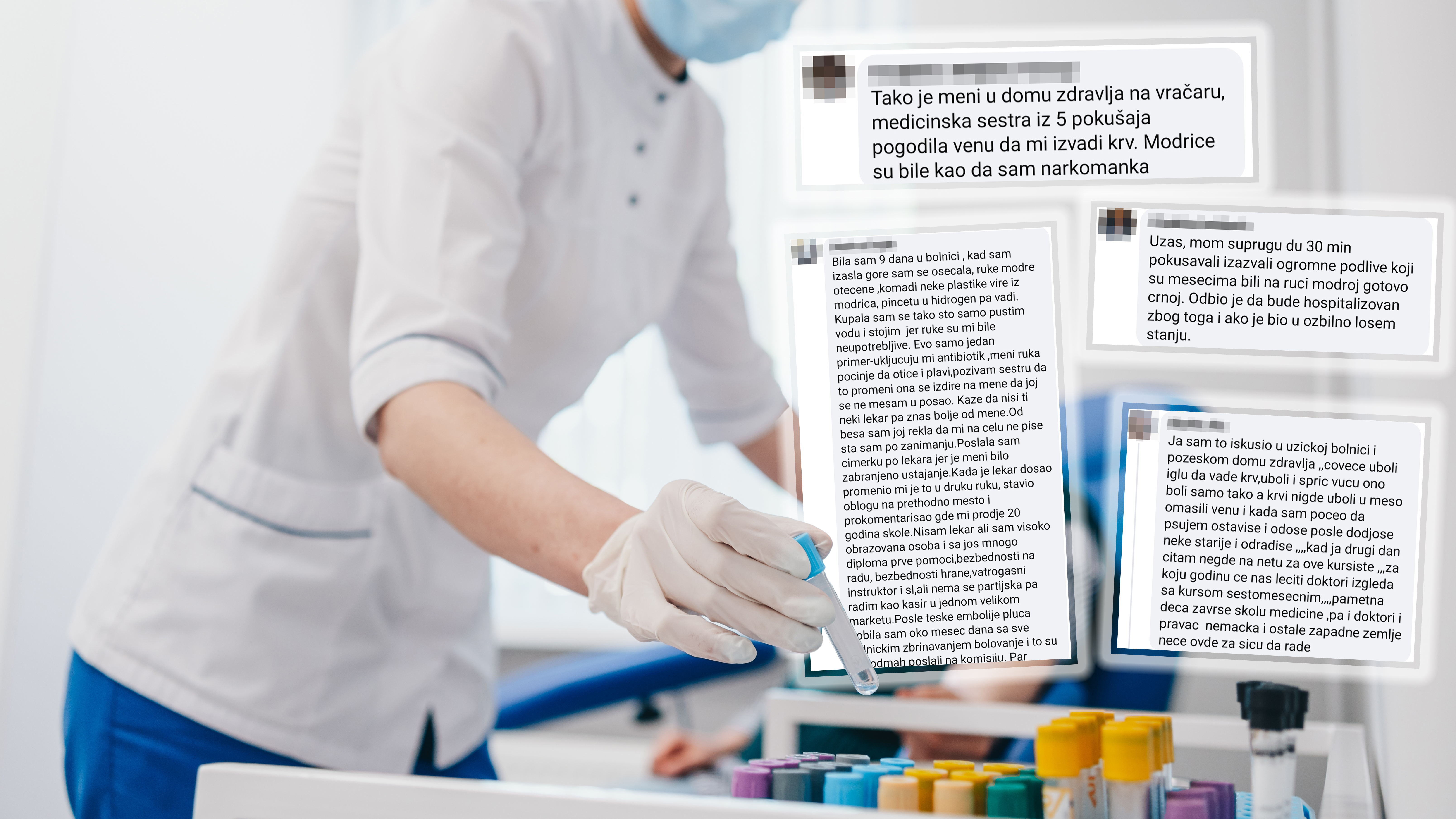 Medicinska sestra, vađenje krvi, komentar, komentari, kombo Foto: Shutterstock/Facebook