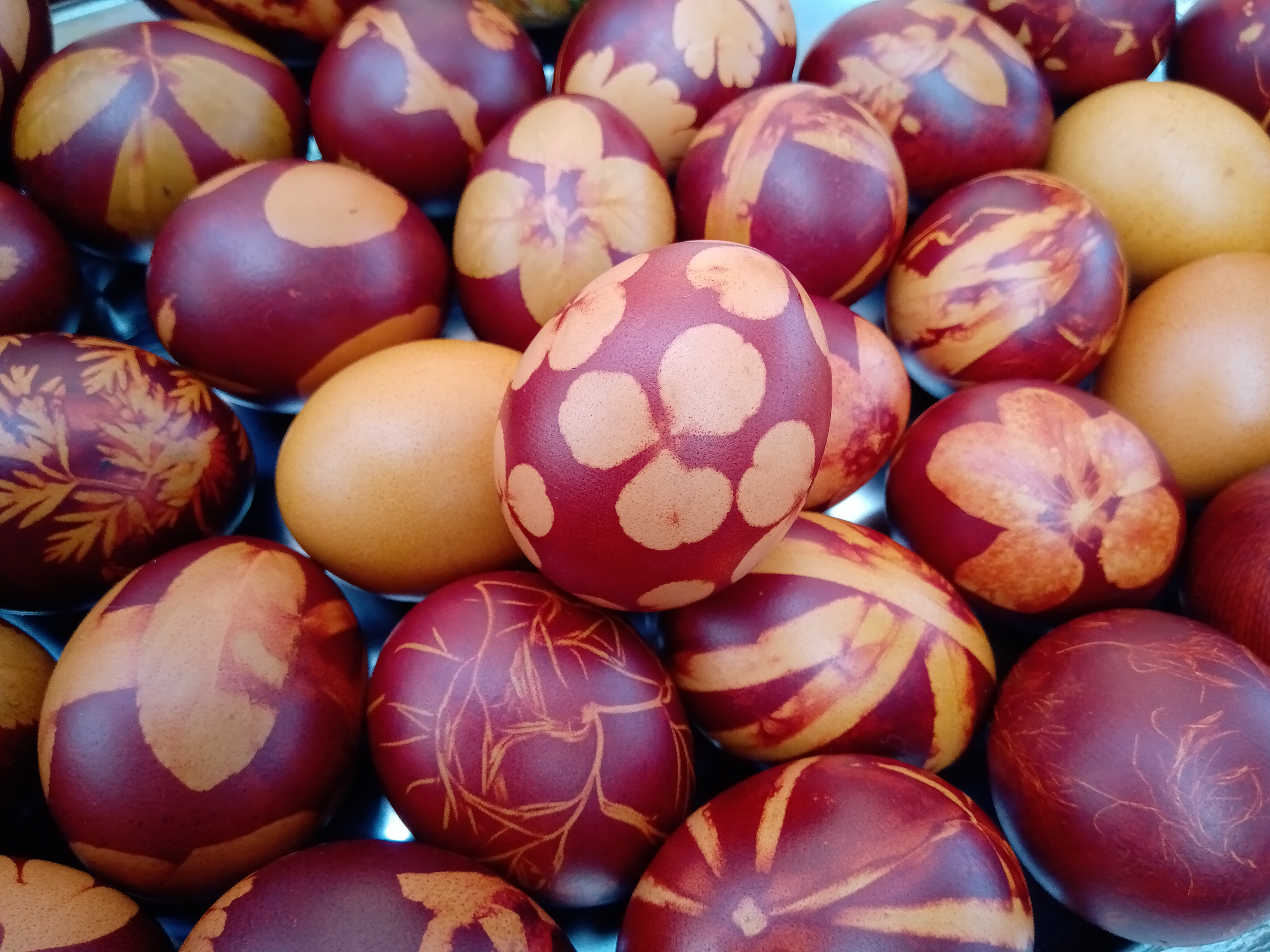 Colorful,Easter,Eggs,On,White,Wooden,Table,Background.,Top,View,