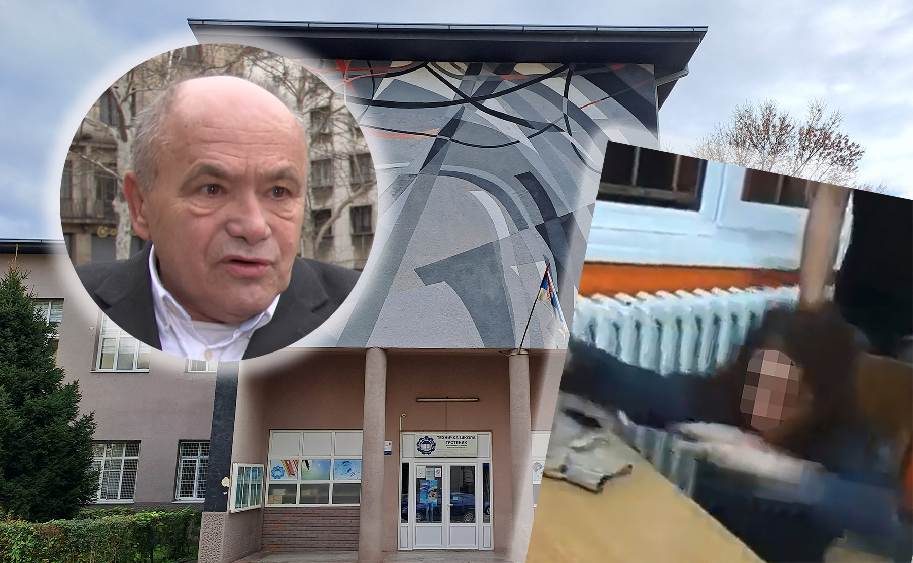 Tehnička škola Trstenik, da se vidi ono kada profesorki izmiču stolicu, imamo taj printskrin i u kružiću mi treba Milorad Antić KOMBO