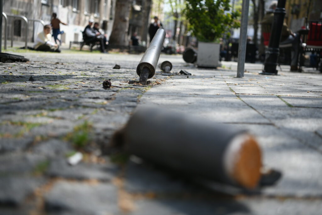 Beograd 20.04.2023. Ugao ulica Francuska i Strahinjića bana, saobraćajna nesreća, dan posle, hronika Foto: Vesna Lalić/Nova.rs
