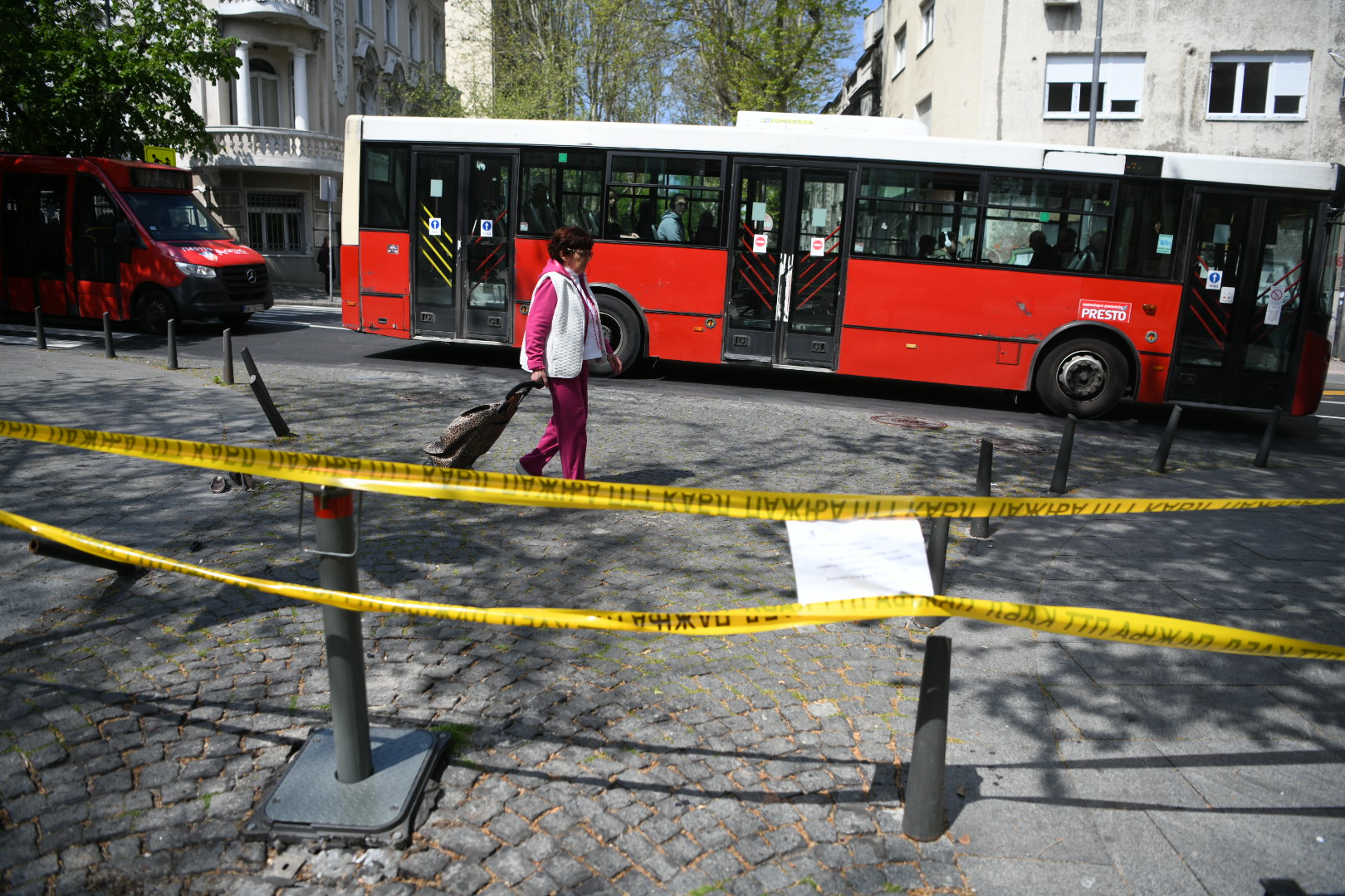 Beograd 20.04.2023. Ugao ulica Francuska i Strahinjića bana, saobraćajna nesreća, dan posle, hronika Foto: Vesna Lalić/Nova.rs