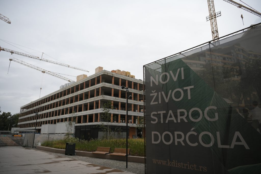 Beograd, 08.10.2021. Donji Dorćol, Kalemegdan, nove zgrade, zgrada koja narušava Kalemegdan, urbanistička katastrofa, K distrikt gradnja, izgradnja K distrikt k district  Foto: Dragan Mujan/Nova.rs