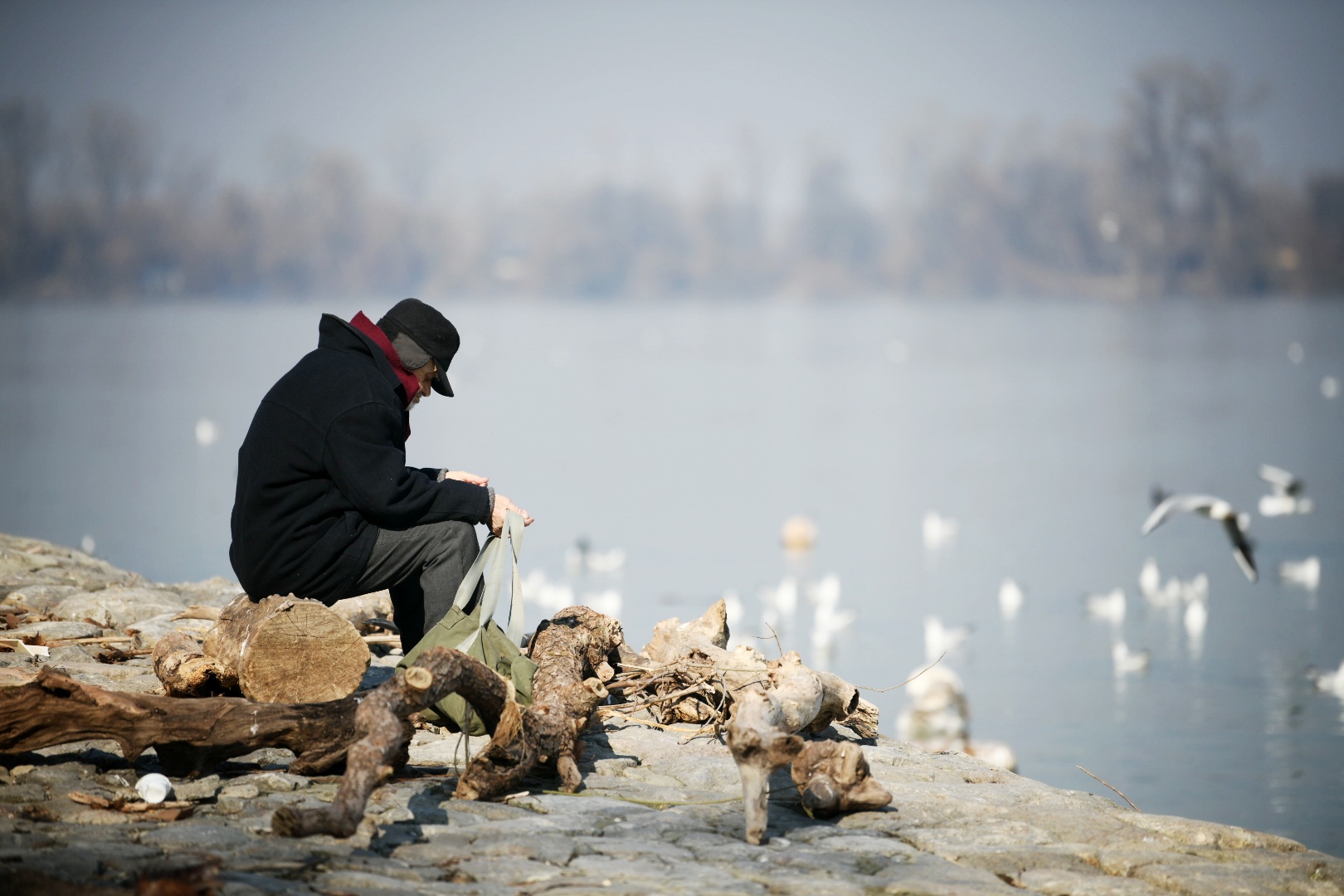 penzioneri beograd Zemun zemunski kej 16.02.2023 lepo vreme