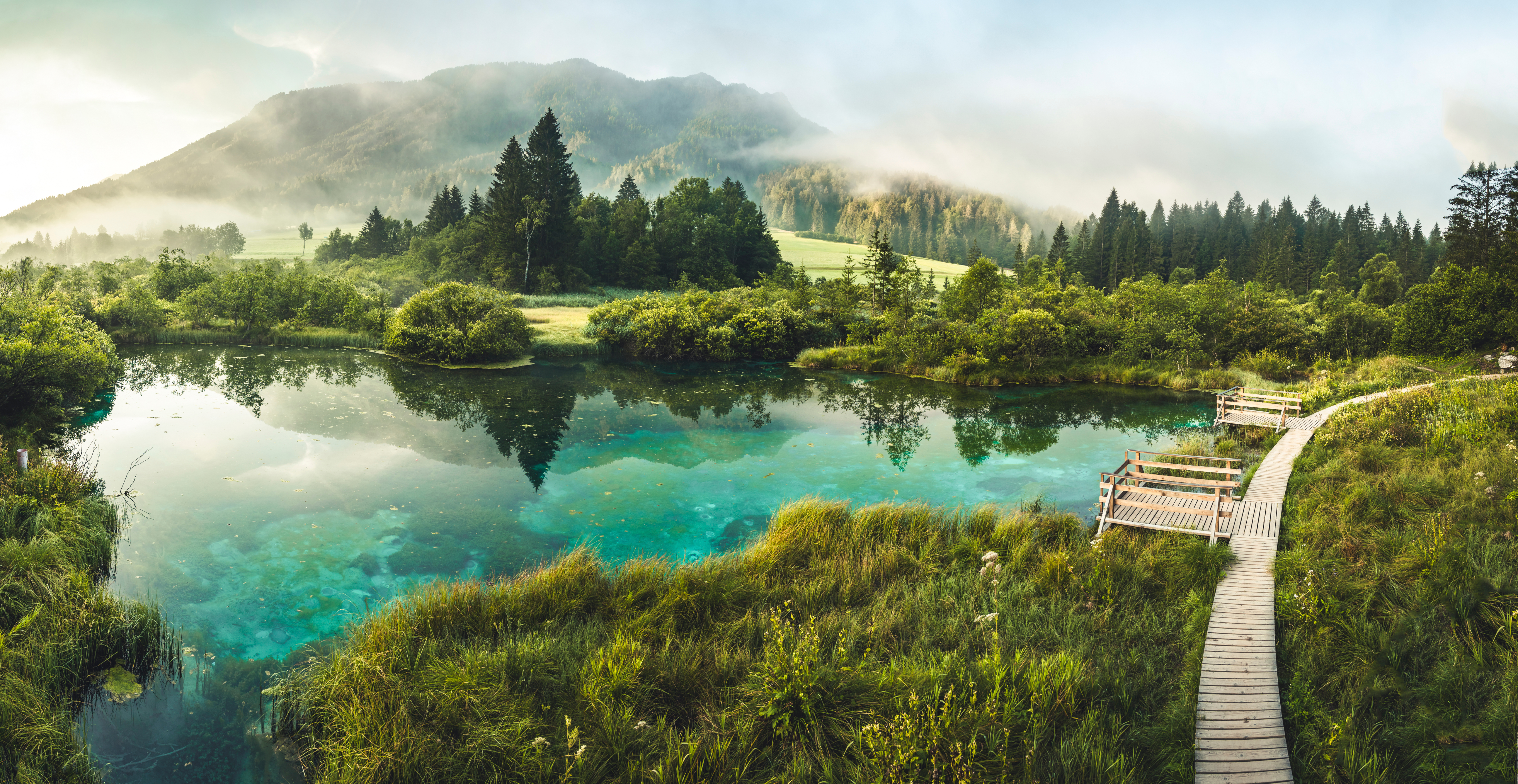 Nature,Reserve,Zelenci,,Krajnska,Gora,,Slovenia,,Europe.,Wonderful,Morning,View