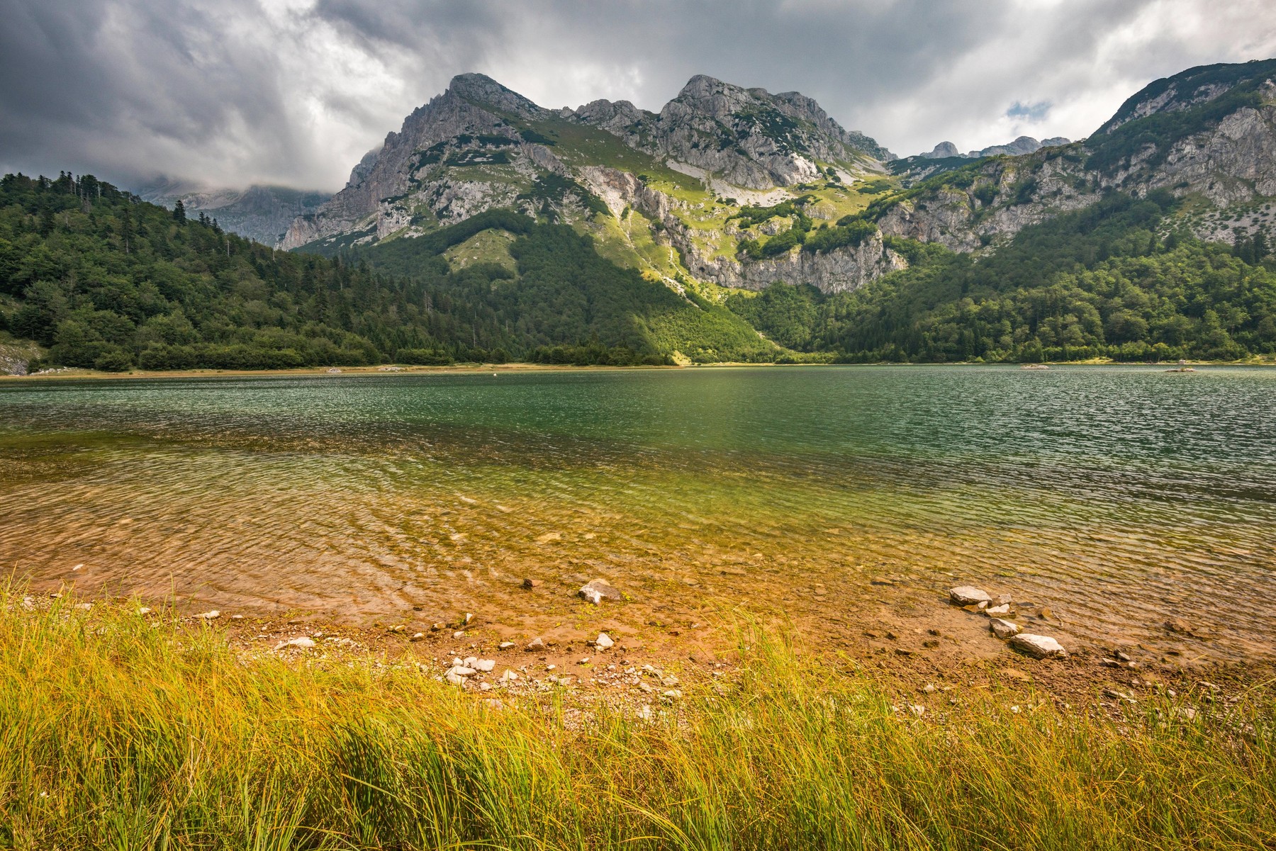 Maglic massif over Trnovacko Lake, near Sutjeska National Park, Dinaric Alps, Montenegro