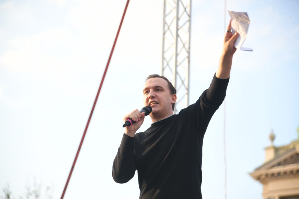 Beograd, 09.06.2023. 6. Protest "Srbija protiv nasilja", Šesti protest,student Foto: Nemanja Jovanović/Nova.rs