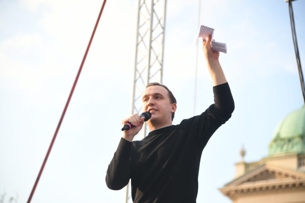 Beograd, 09.06.2023. 6. Protest "Srbija protiv nasilja", Šesti protest,student Foto: Nemanja Jovanović/Nova.rs