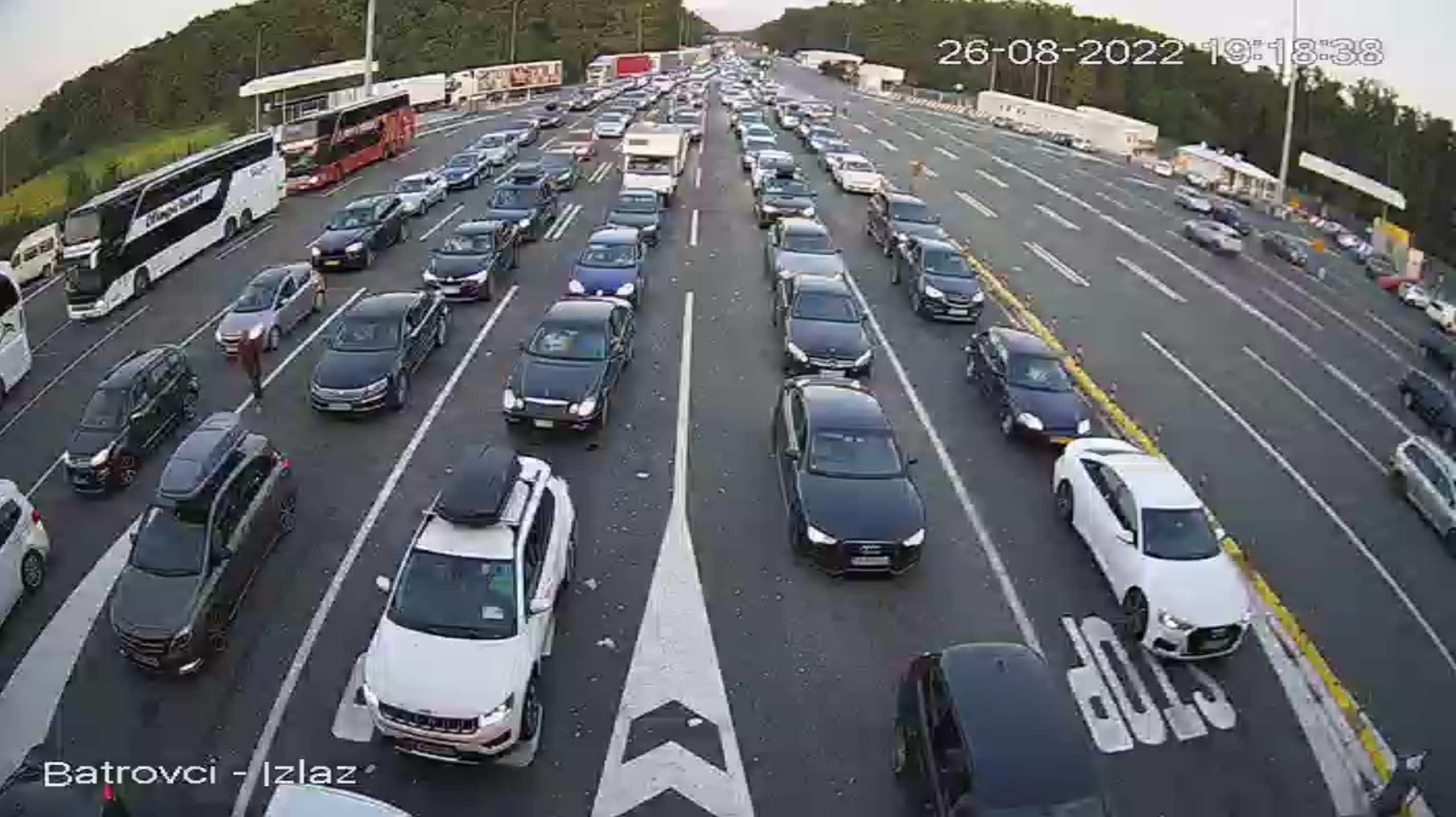 Batrovci izlaz iz Srbije.  Granični prelaz Foto: MUP Srbije