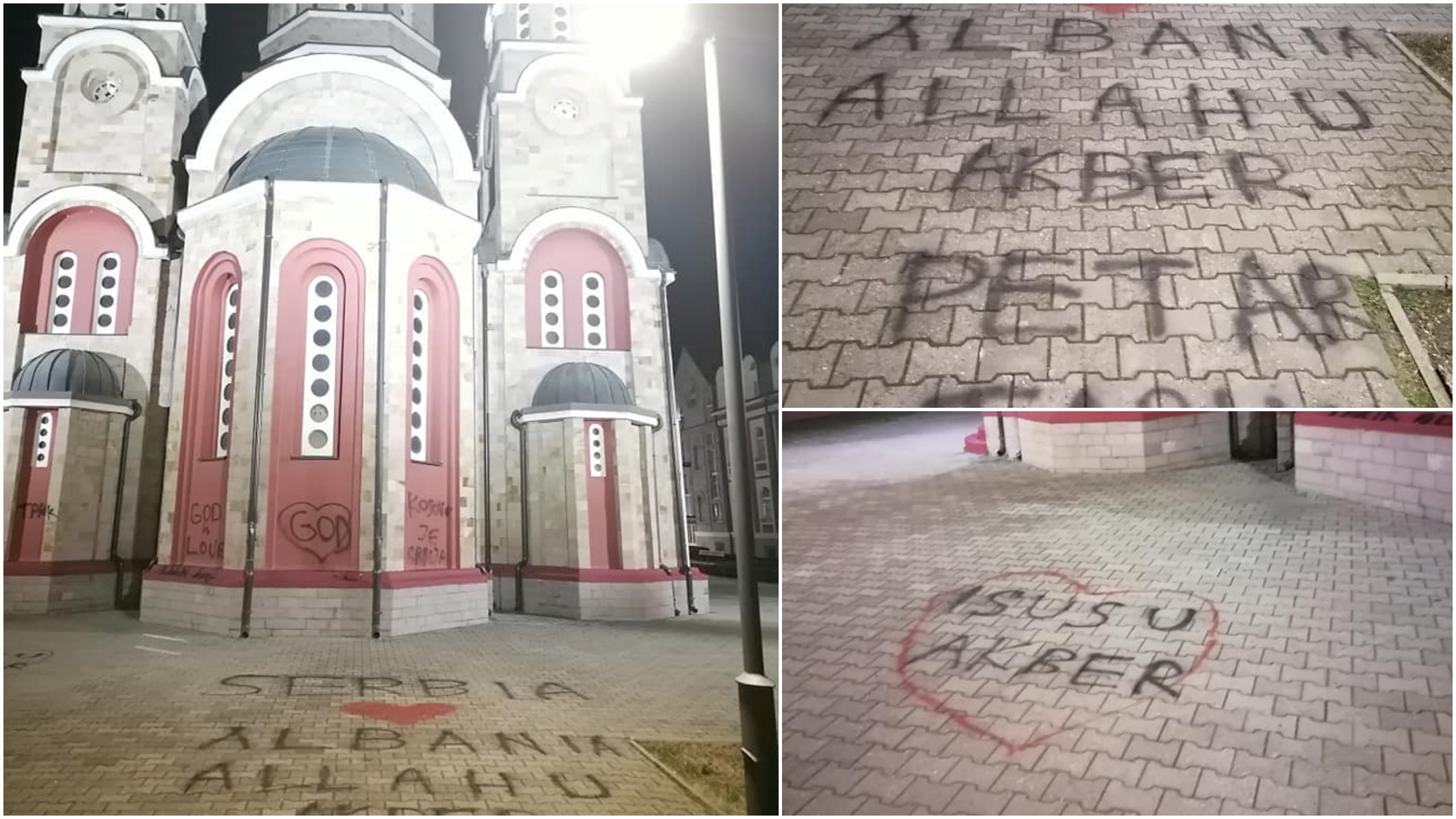 kragujevac crkva albanski grafiti kombo