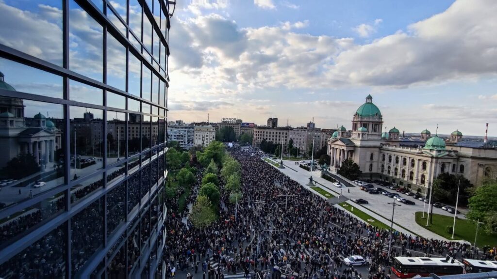 Beograd 08.05.2023. Protest Srbija protiv nasilja. Protest ispred Narodne Skupštine Foto: Nova.rs