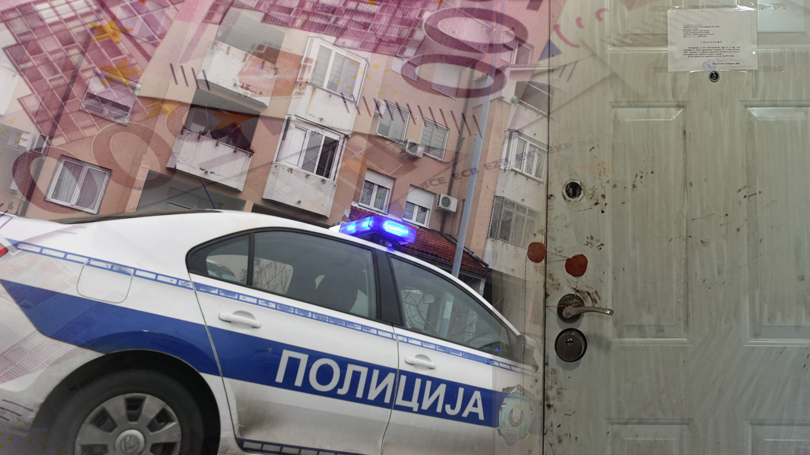 Bežanijska kosa, hronika, policija, uviđaj, uvidjaj, vrata, pare, novac, motiv, kombo Foto: Vesna Lalić, Sofija Bogosavljev/Nova.rs/Shutterstock