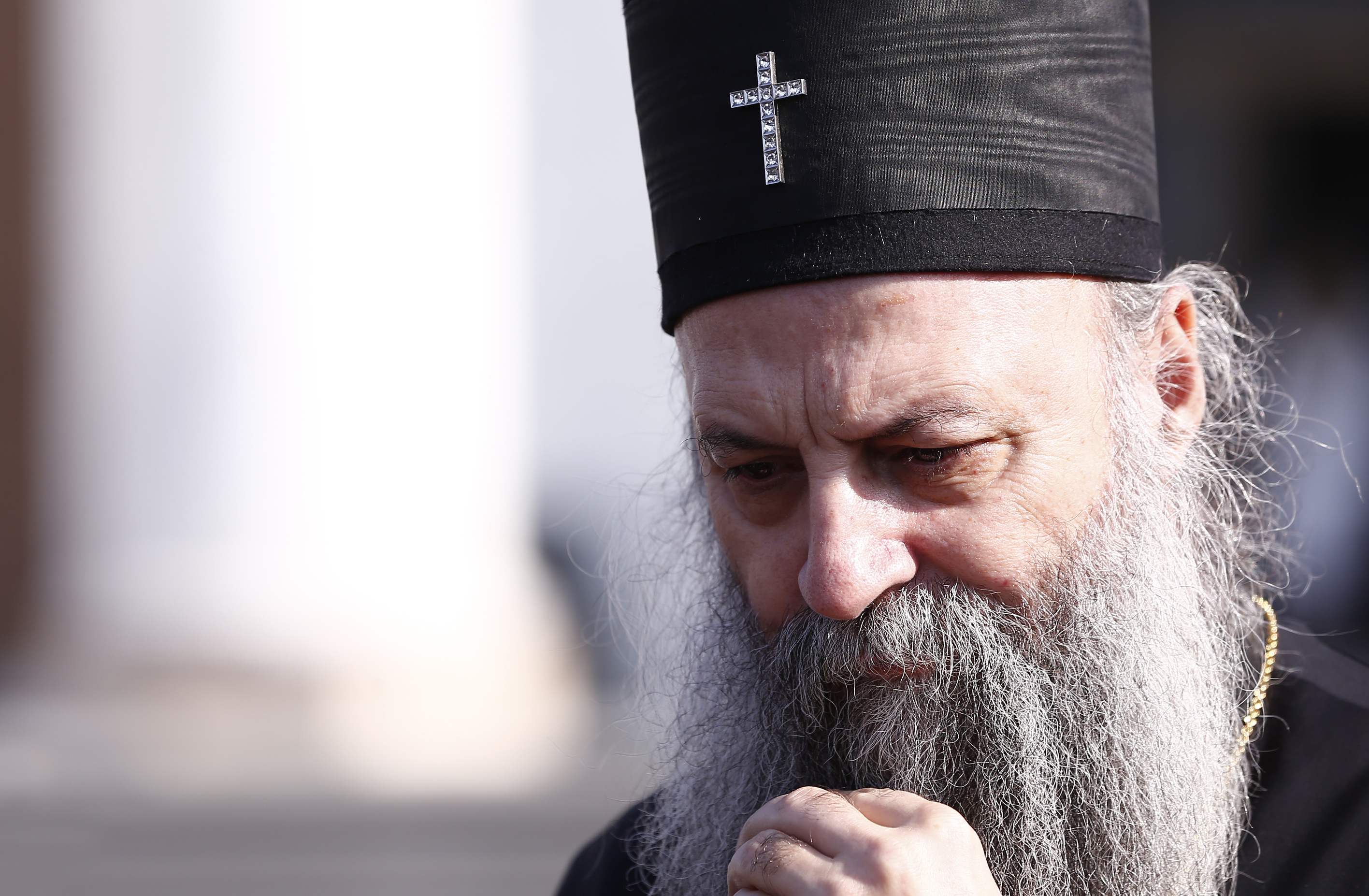 The Serbian Patriarch Porfirije and the Mayor of Belgrade, Aleksandar Sapic, visited the Church of Saint Sava after the meeting where they discussed the development plans of the capital.Patrijarh srpski Porfirije i gradonacelnik Beograda Aleksandar Sap