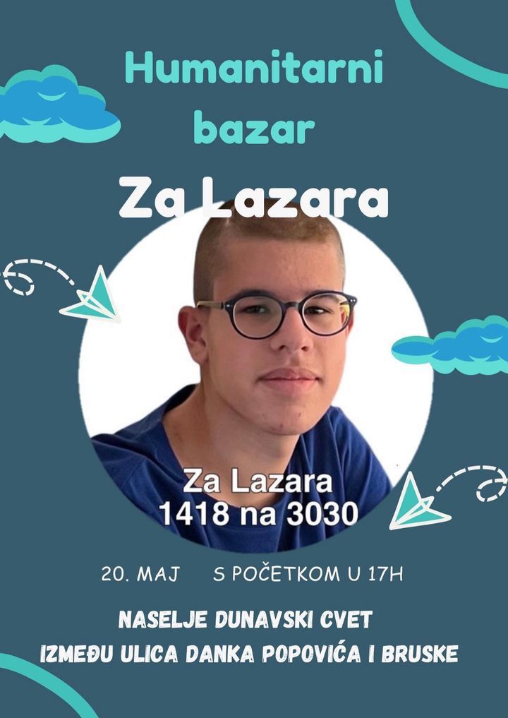 Lazar Živanović, humanitarni bazar, pomoć, humanitarna pomoć, lečenje Foto: Humanitarni bazar