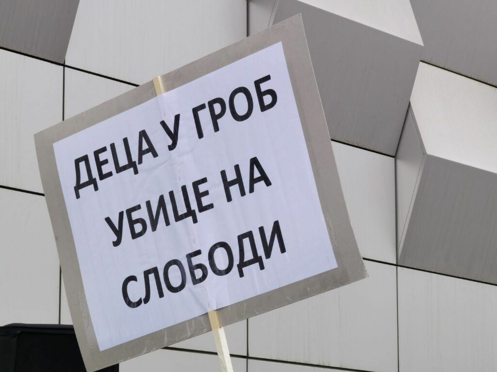 skup roditelja kojima su deca poginula u saobraćaju, Kragujevac, 5. februara 2023.- Skup građana pod nazivom "Pravda za Nikolinu"