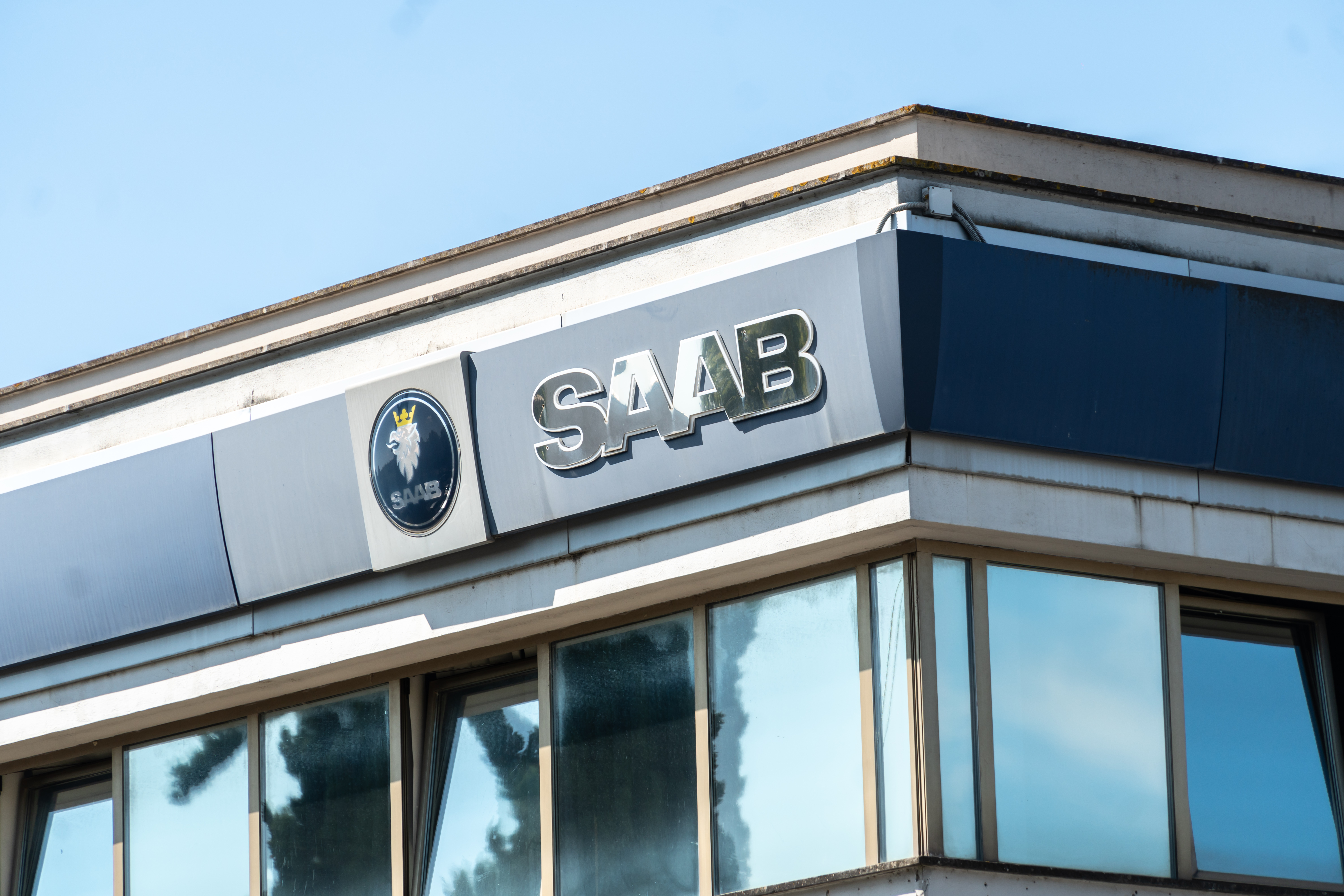 Verona,,Italy,-,September,4,,2018:,Saab,Car,Dealership,Signage.
