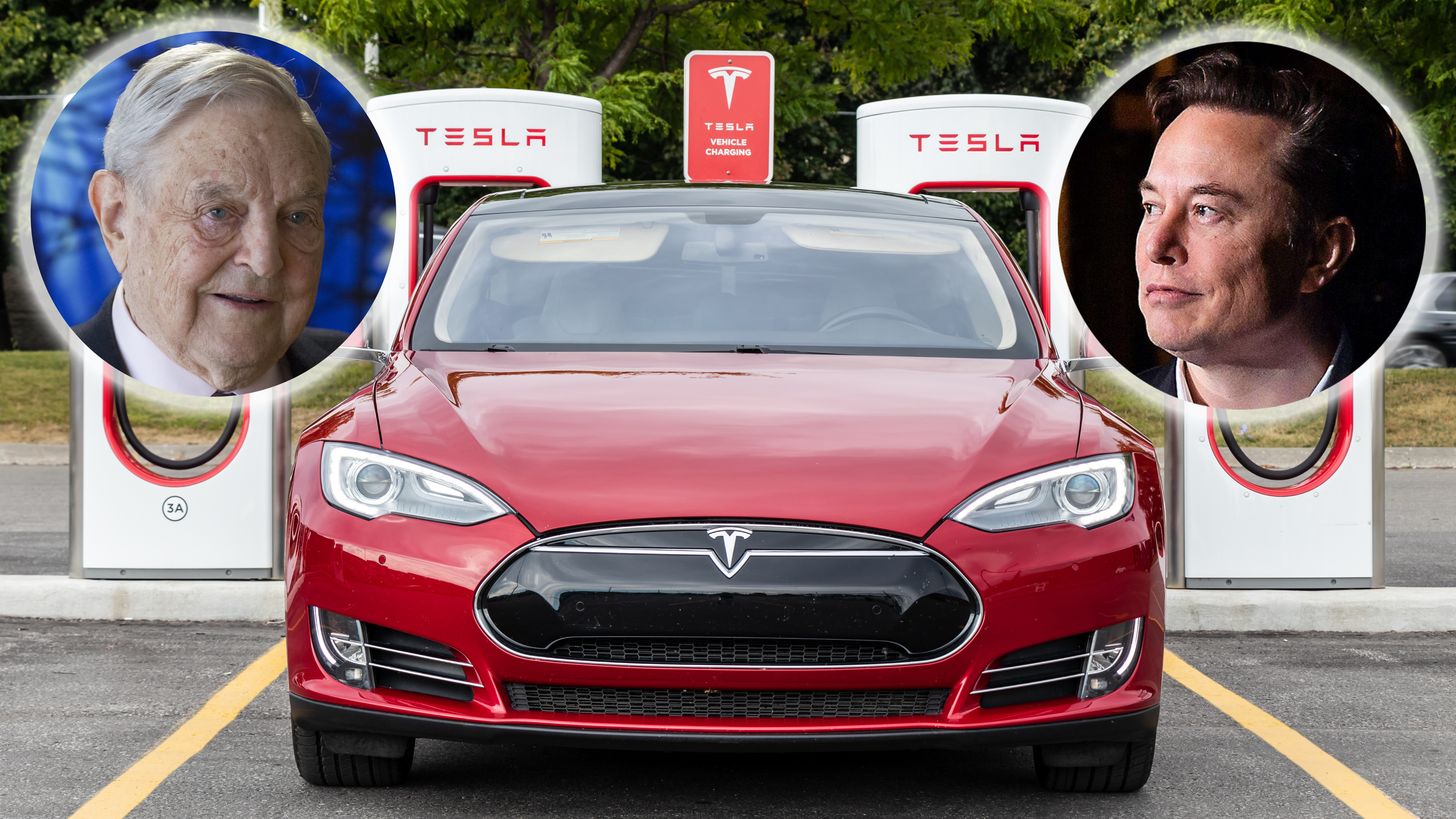 George Soros, Elon Musk, Tesla, auto, automobil, kombo Foto: Shutterstock/The Bold Bureau/EPA-EFE/OLIVIER HOSLET/APFootage / Alamy / Alamy / Profimedia