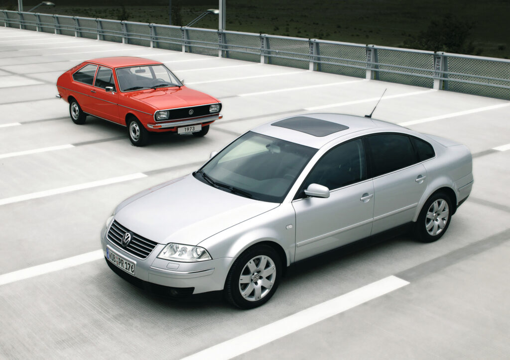 vw, passat, polo. 13 Million Passats: Volkswagen Passat B1, 1973, and Volkswagen Passat B5, 2003