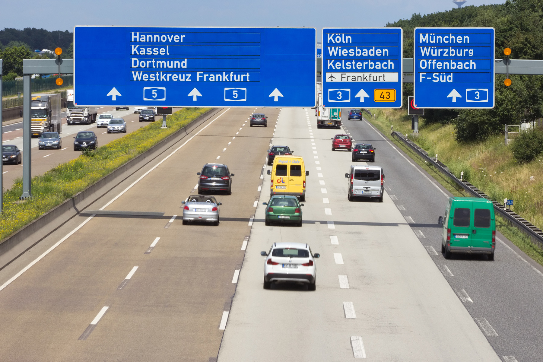 Frankfurt,,Germany,-,July,11:,Traffic,On,A,German,Highway