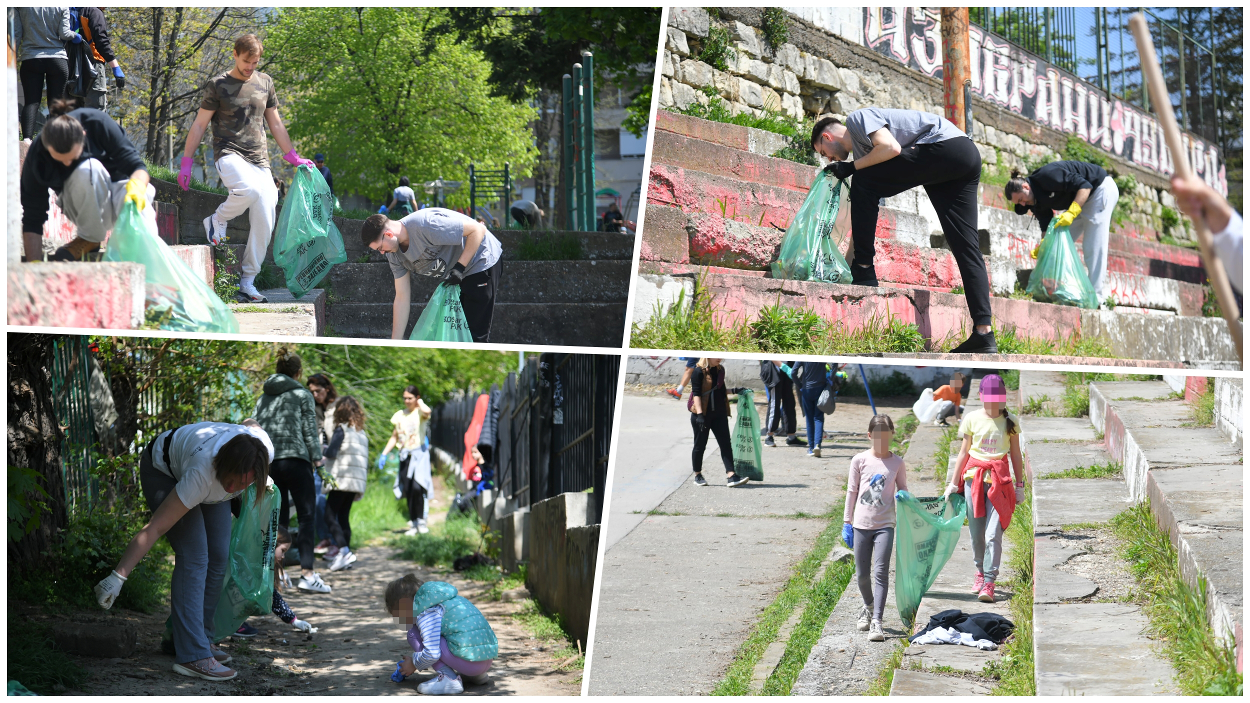 Beograd 22.04.2023 Čišćenje, skupljanje smeća, u Juznom bulevaru