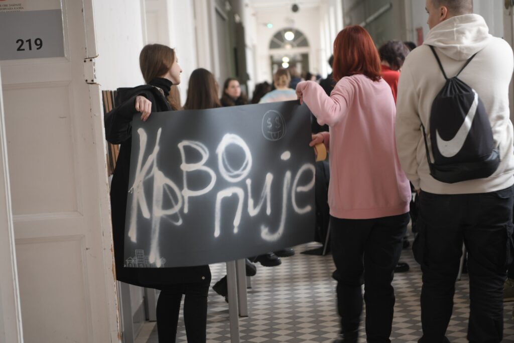 Beograd 28.02.2023. Arhitektonski fakultet, protest, štrajk Foto: Dragan Mujan/Nova.rs