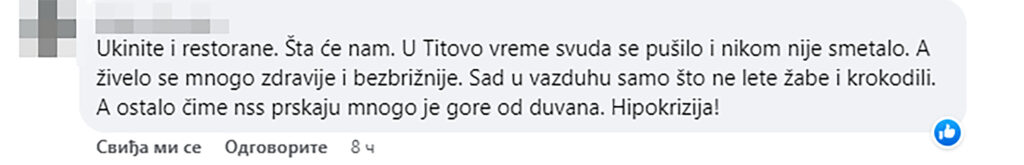 zabranjeno pušenje u zatvorenom prostoru