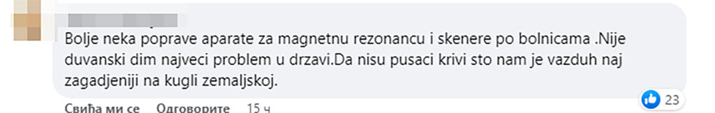 zabranjeno pušenje u zatvorenom prostoru