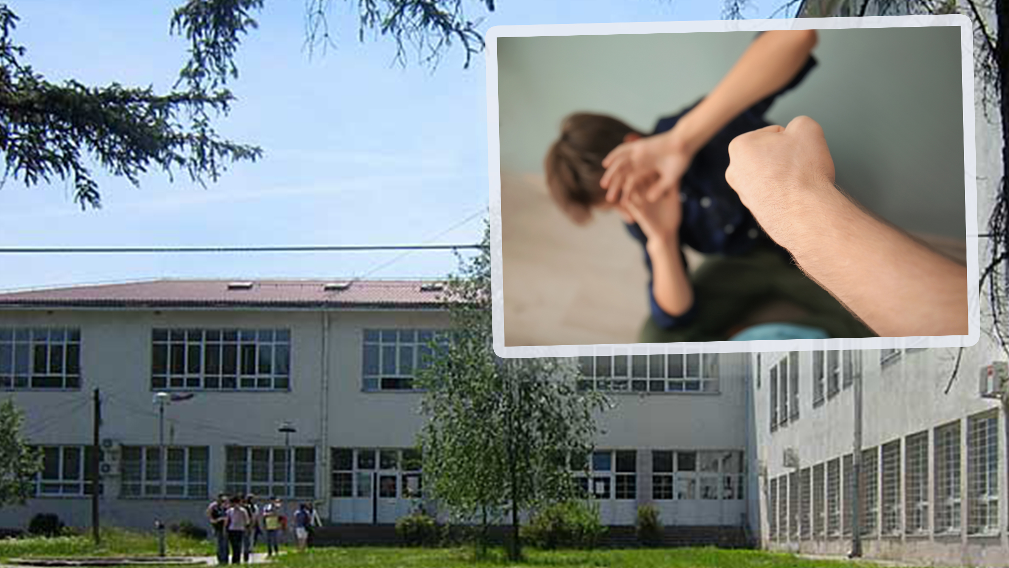 Tekstilno tehnološka i poljoprivredna škola Despot Đurađ Smederevo, pa mi na nju zalepite profesora i nekog učenika kako se nešto prepiru, pošto ne možemo one fotke sa Blica.